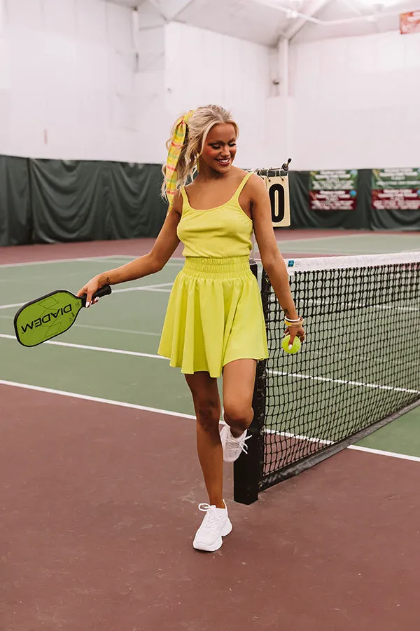 Active Vibe Athletic Dress In Lime Punch