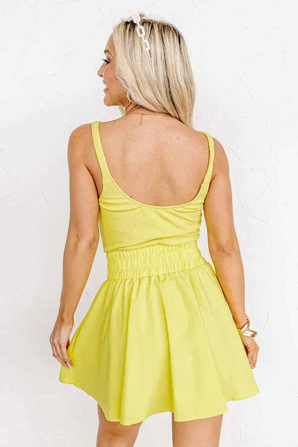 Active Vibe Athletic Dress In Lime Punch