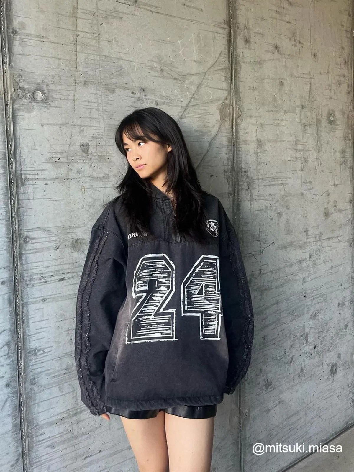Aelfric Eden Fringe Washed Half Zip Up Hoodie