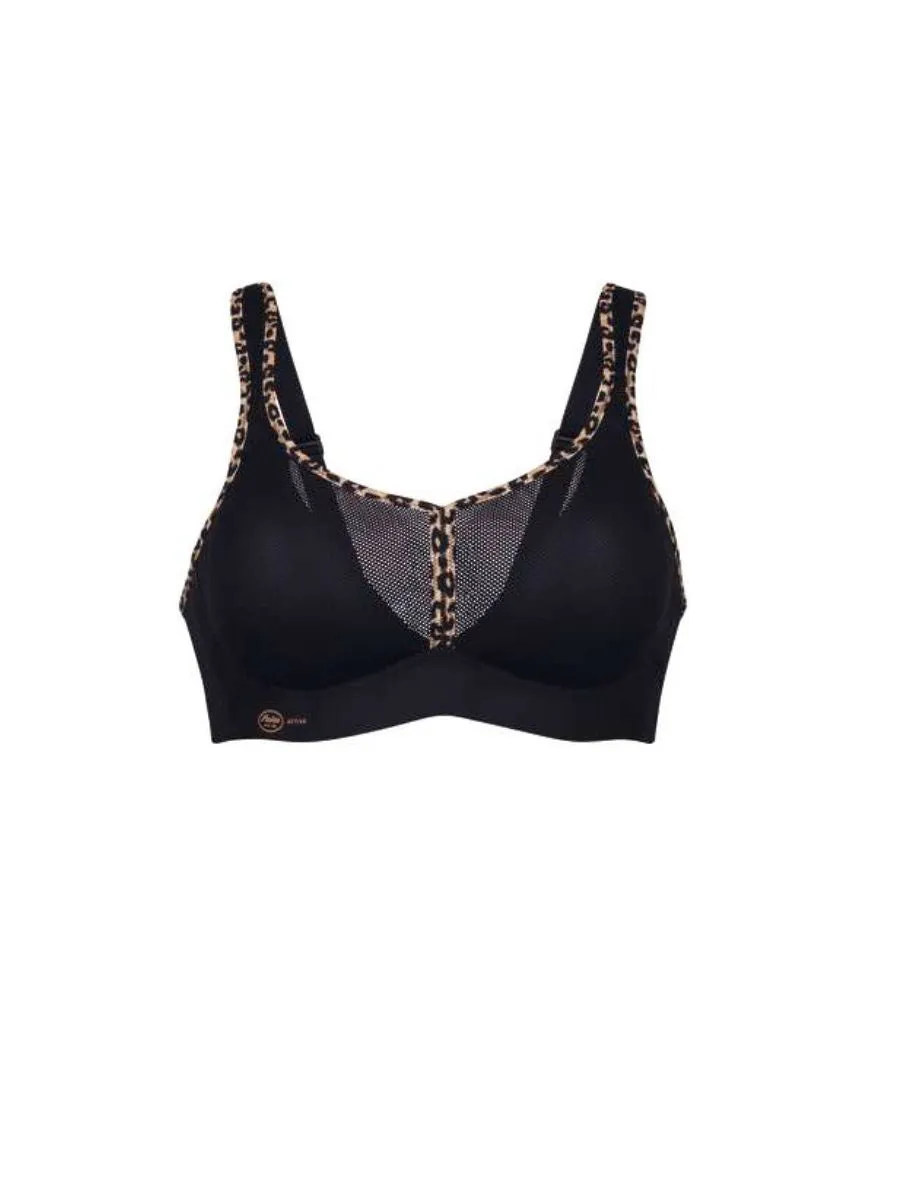 Air Control Deltapad Sports Bra - Black/Kalahari