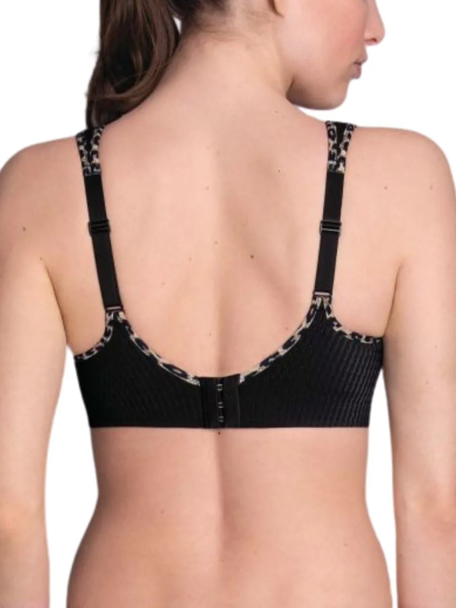 Air Control Deltapad Sports Bra - Black/Kalahari