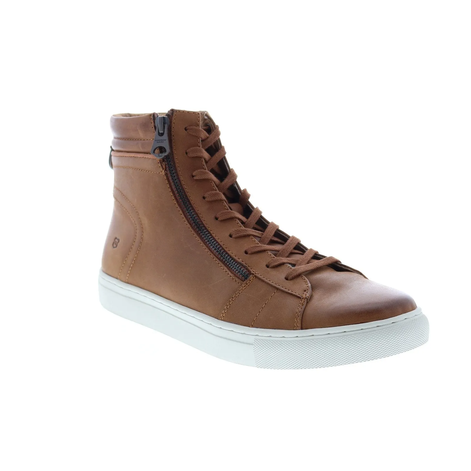 Andrew Marc Remsen AMREMSL-801 Mens Brown Leather Lifestyle Sneakers Shoes