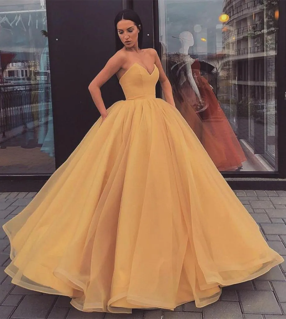 Ball Gown Sweetheart Prom Dress, Princess Floor Length Tulle Quinceanera Dresses UQ2260