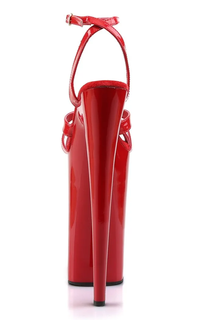 BEYOND-012 Red Patent 10 Inch Heels