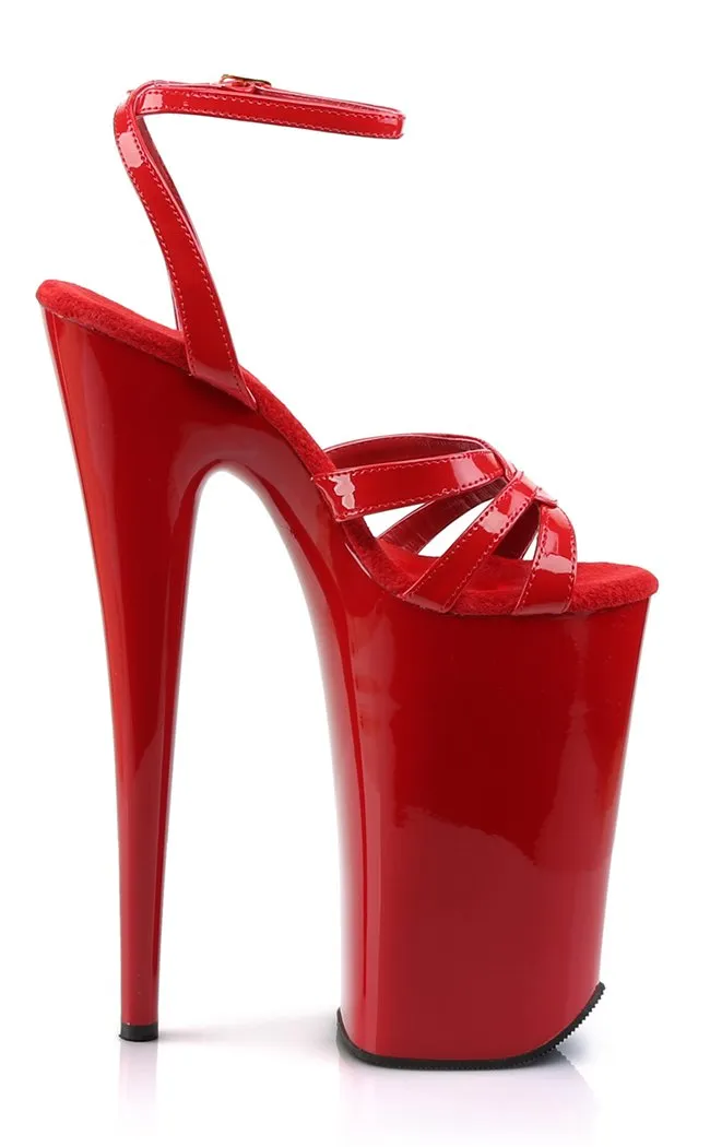 BEYOND-012 Red Patent 10 Inch Heels