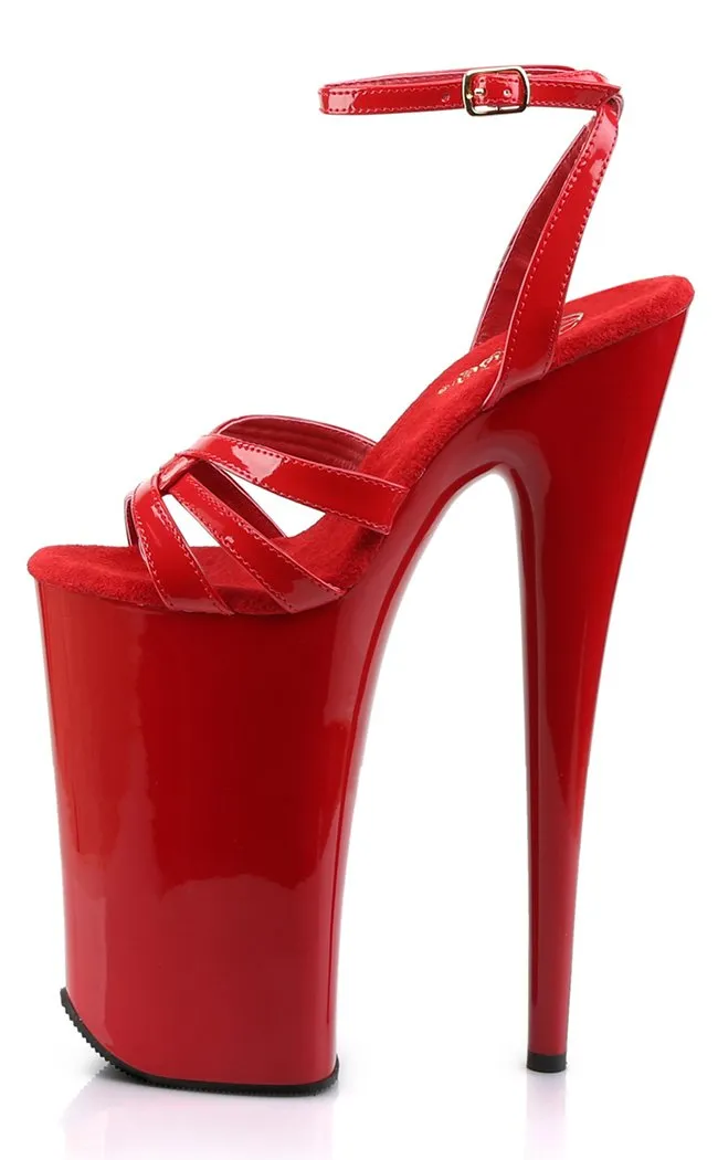 BEYOND-012 Red Patent 10 Inch Heels