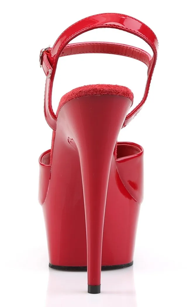 DELIGHT-609 Red Patent Heels [In Stock]