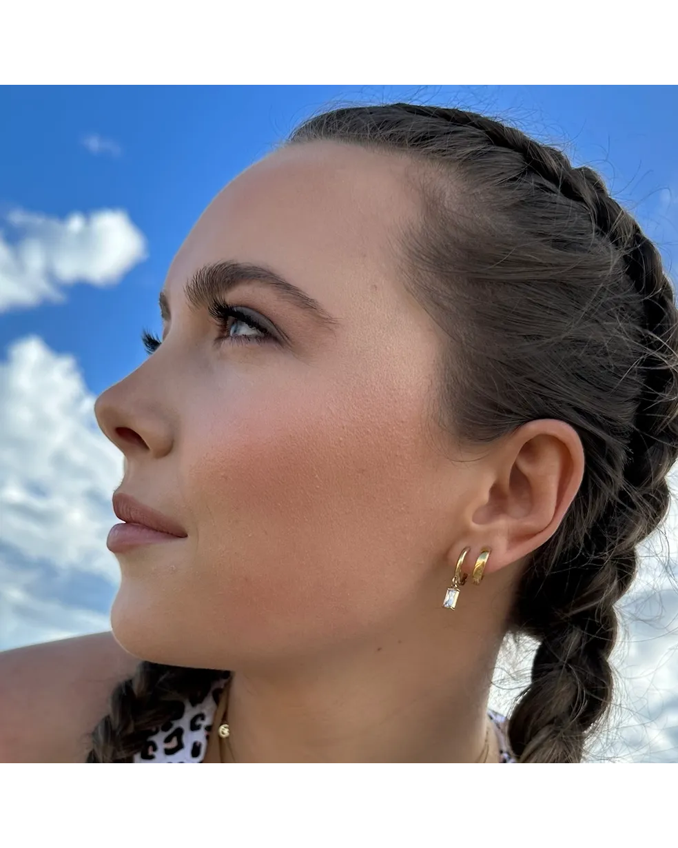 Ever Jewellery Luxe Drop Huggie Earrings
