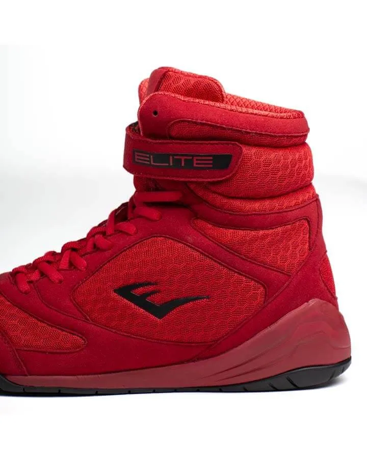 EVERLAST ELITE2 HI-TOP BOXING BOOT - RED/BLACK