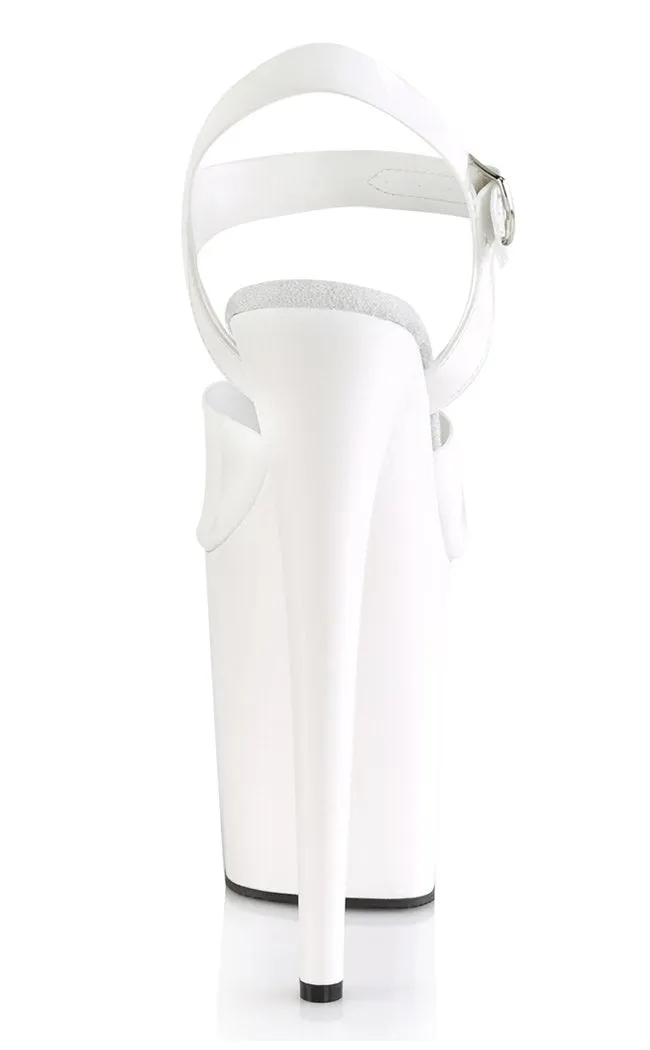 FLAMINGO-808N White Jelly Platform Heels
