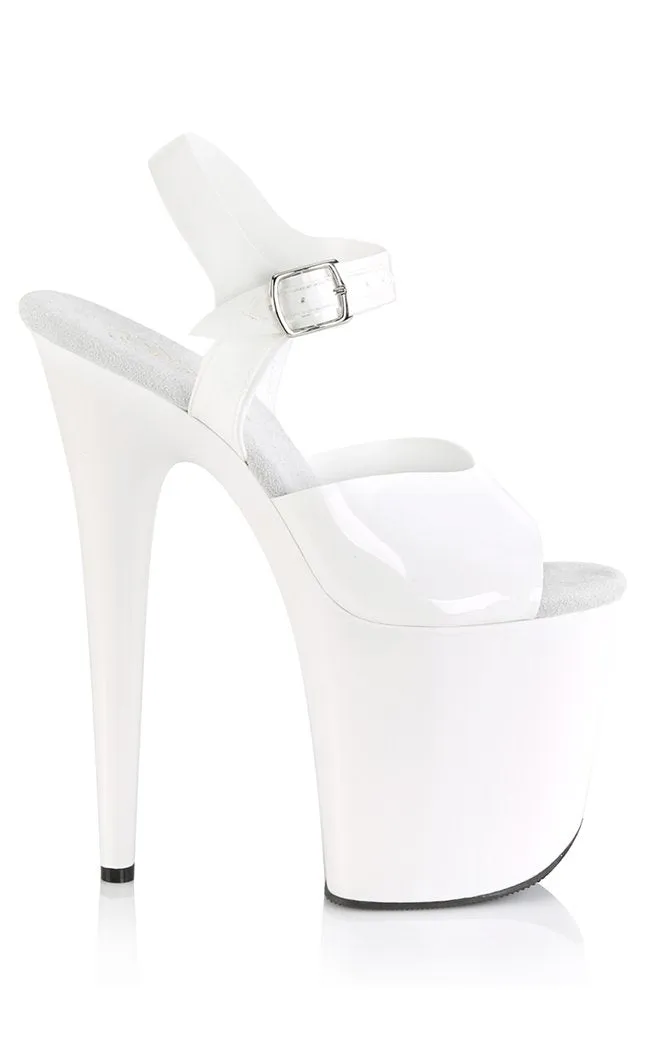 FLAMINGO-808N White Jelly Platform Heels