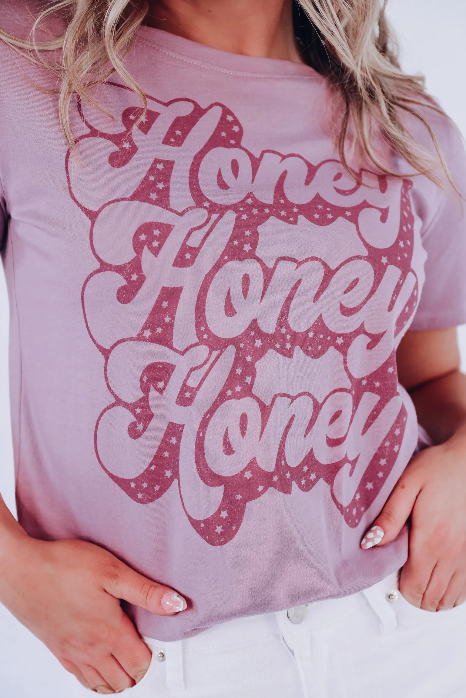 Honey Honey Honey Graphic Tee - Plum