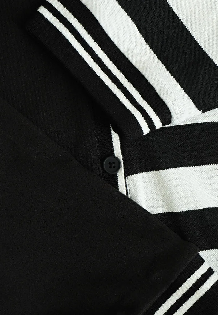 Huxton Varsity Dual Design Half Stripes Cardigan