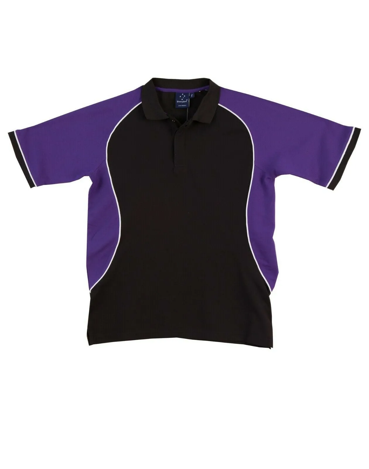 Ladies Womens Arena Sports Racing Short Sleeve Black Polo Top Team Tshirt New