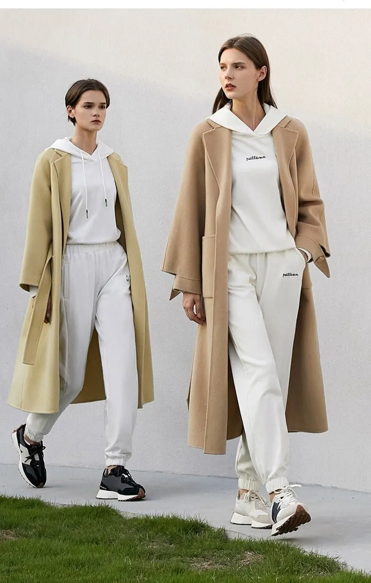 Light Weight Hoody Cotton Sweatshirt Sets Winter Women Sport Set Fashion 2pc Sets Under Coat Sets