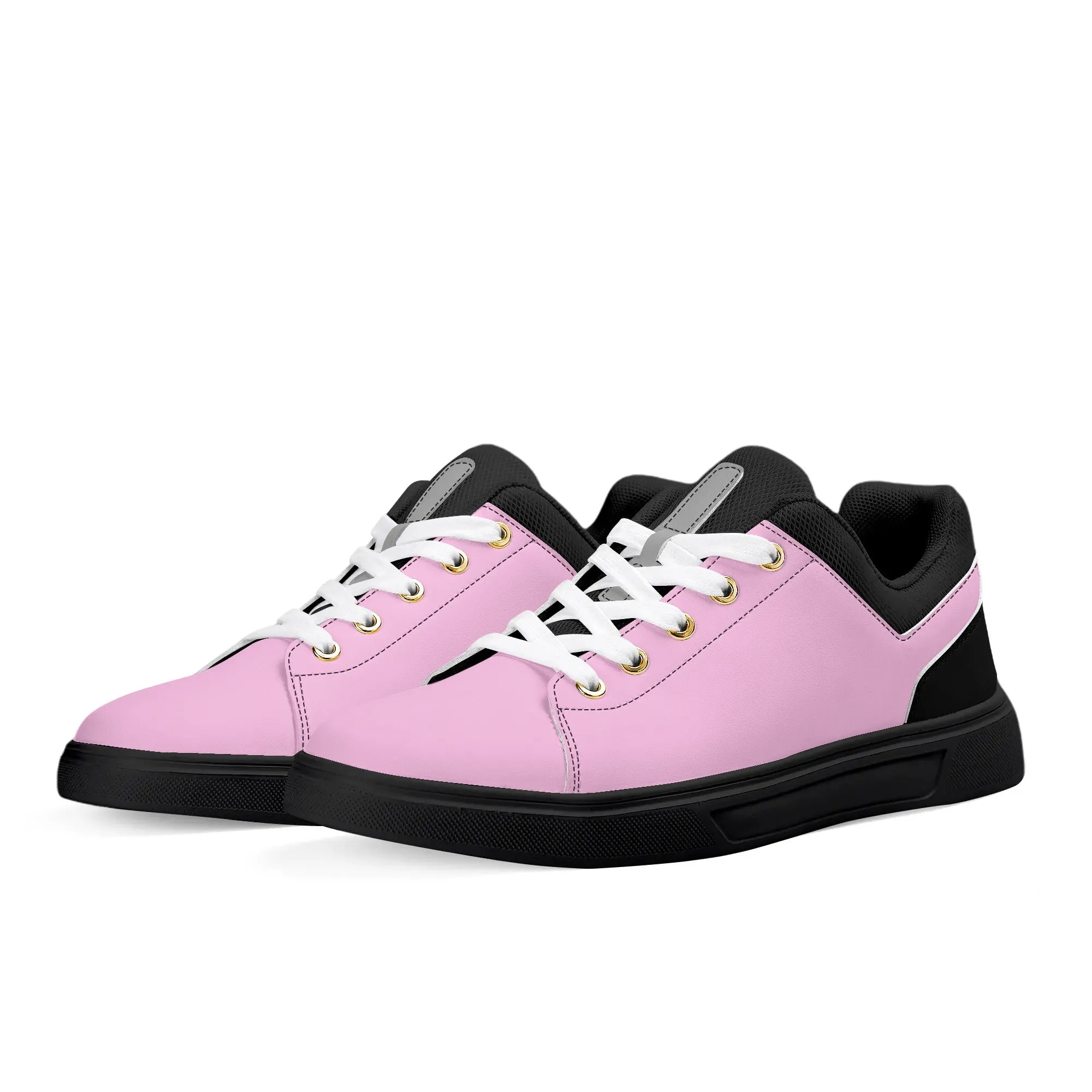 Pink Unisex Lightweight Brand Low Top PU Mesh Skateboard Shoes