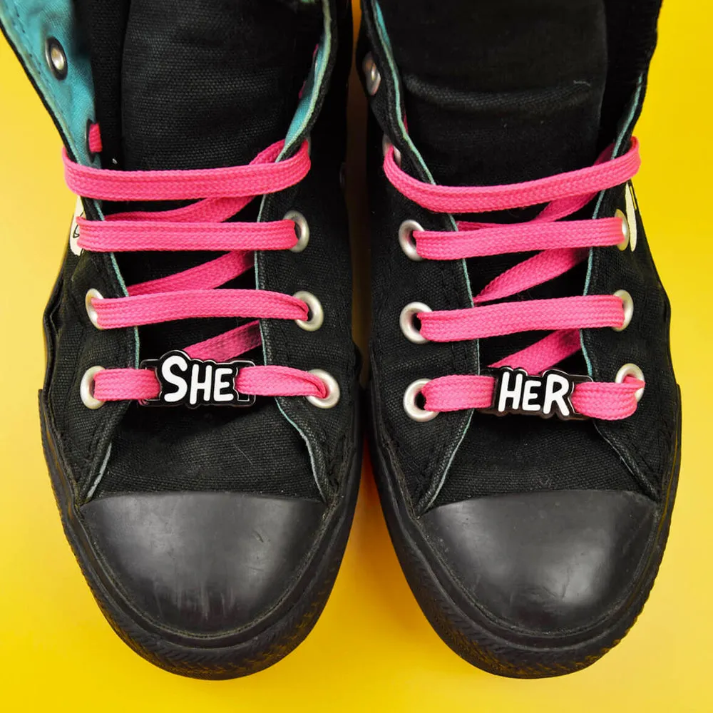 Shoelace Tags - Pronouns She/Her