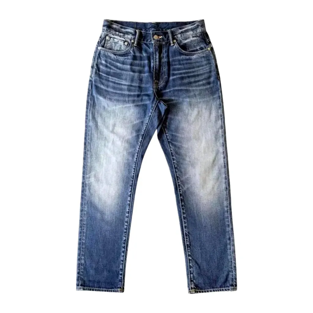 Vintage medium wash tapered men's jeans
