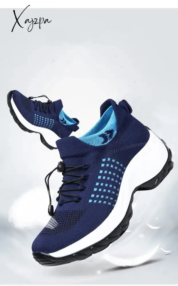 Xajzpa - Women's Walking Shoes Fashion Sock Sneakers Breathe Comfortable Nursing Shoes Casual Platform Loafers Non-Slip